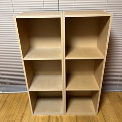 無印 3段　収納棚 二点　