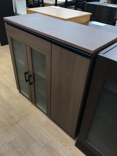 ★ジモティ割あり★ レンジ台　こげ茶色   ブラウン H89×W90×D40  クリーニング済み KJ7838