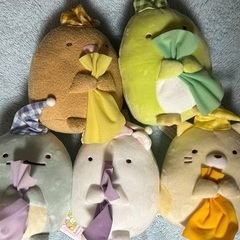 すみっコぐらしブランケットぎゅっとぬいぐるみ全５種セットの画像