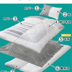 ニトリ　7点セットベージュ　シングルサイズの画像