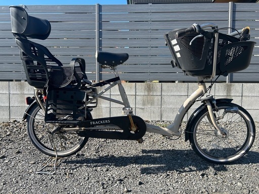 丸石サイクル ふらっかーずシュシュ ３人乗り自転車 幼児リアチャイルドシート装着
