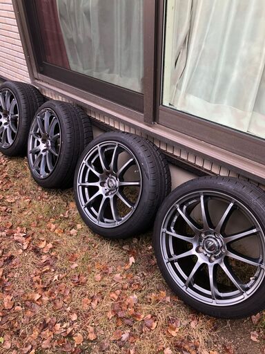 スタットレスタイヤ４本セット（ホイール付）バリ山　ＧＲヤリス、ＢＯＸＹ、ノアなど