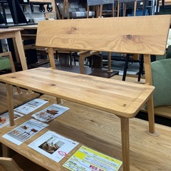✨定価209,990円✨高級家具✨FUJISHI✨オーク材 無垢 ダイニング4点セット ベンチタイプ✨天然木✨ウニコや無印良品や関家具の一枚板や1枚板が好きな方にオススメです✨✨✨✨の画像