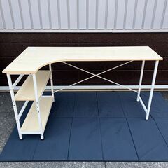 サイドラック付L字形パソコンデスク（幅140cm）の画像