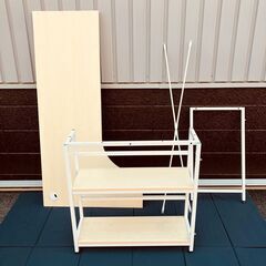 サイドラック付L字形パソコンデスク（幅140cm）の画像