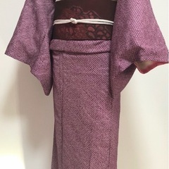 （現金・お取引可）『大人可愛い』総絞りの小紋　正絹　美品の画像