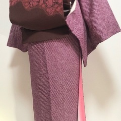 （現金・お取引可）『大人可愛い』総絞りの小紋　正絹　美品の画像