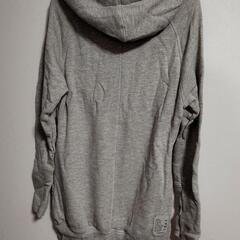 【新品未使用!!】ボア付パーカー フリーサイズ フード付 グレー レディース トレーナー の画像