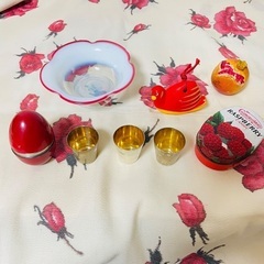 赤いレトログッズセット