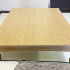 【受渡者決定】ユアサ コタツ 2018年製 幅105㎝ 新品のコタツ布団付きの画像