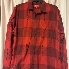 supreme ロゴフレイドシャツ