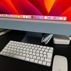 【美品】Apple iMac M1 24インチ ブルー 8GB 256GB キーボード マウスセットの画像