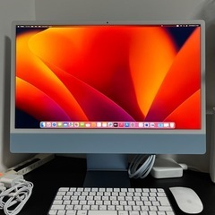 【美品】Apple iMac M1 24インチ ブルー 8GB ...