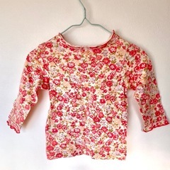 コットン100%♡KAZZOC 花柄 長袖Tシャツ 80サイズの画像