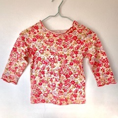 コットン100%♡KAZZOC 花柄 長袖Tシャツ 80サイズの画像