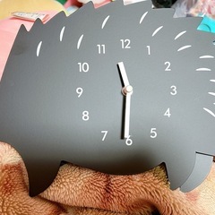 壁掛け時計　ハリネズミ