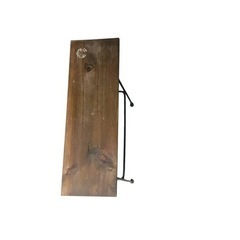 【ジ 0122-70】スリムで少し背が高い ちょい置き細長テーブル 2個セット 別売り可能 一部シール跡あり木目調 レトロ おしゃれの画像