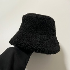 ★お取引決定★ボア バケットハット黒の画像