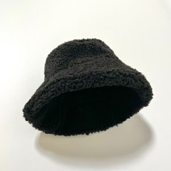 ★お取引決定★ボア バケットハット黒