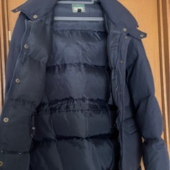 （お譲り完了）差し上げます　ダウンジャケット　メンズ　Ｌ　紺　ネイビーの画像