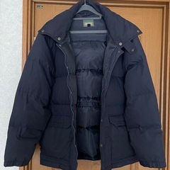 （お譲り完了）差し上げます　ダウンジャケット　メンズ　Ｌ　紺　ネイビーの画像