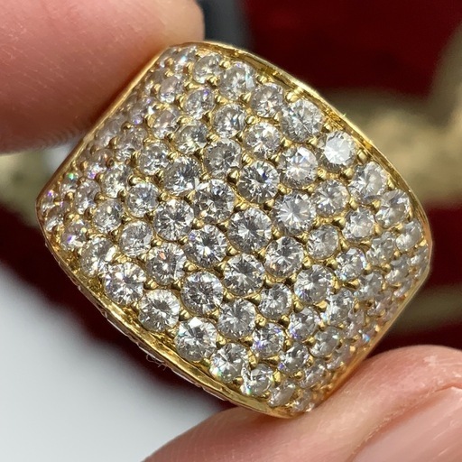 K18 パヴェダイヤ　リング　4ct 15.4g 約13号　4ctUP