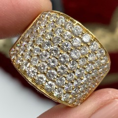 K18 パヴェダイヤ リング 4ct 15.4g 約13号 4ctUP