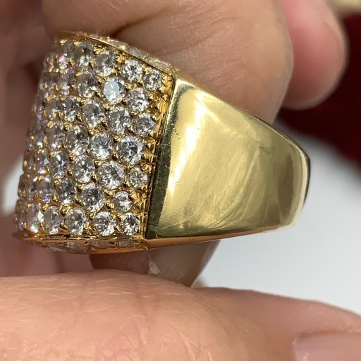 K18 パヴェダイヤ　リング　4ct 15.4g 約13号　4ctUP