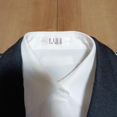 120cm ELLE en noir入学式ブレザー 、白ワイシャツ、リボン、スカートセットの画像