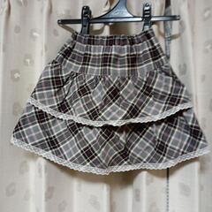 120cm ELLE en noir入学式ブレザー 、白ワイシャツ、リボン、スカートセットの画像