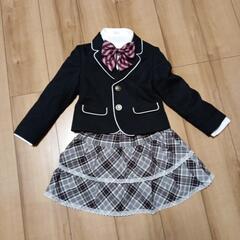 120cm ELLE en noir入学式ブレザー 、白ワイシャ...