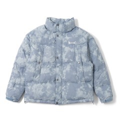bless ü ダウンジャケット　Lサイズ　blue &white