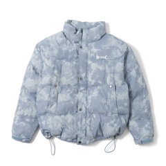 bless ü ダウンジャケット　Lサイズ　blue &whiteの画像