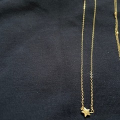 新品のゴールドメッキネックレス。ゴールドメッキアクセサリー。4本の画像