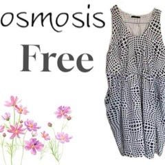 【着画有】osmosis オズモーシス ワンピース FREE SIZE・オズモーシスの画像