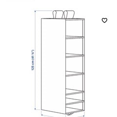 IKEA　SKUBB スクッブ ハンギング収納 6段, ダークグレーの画像