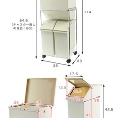 【決まりました】キャスター付きゴミ箱
