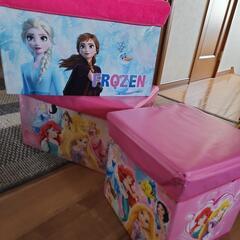 プリンセス 座れる 収納 ボックス ケース アナ雪 アリエル ラプンツェルの画像