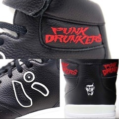 【未使用】Sangacio にゅ×PDS HI 『パ』 BLACK PUNK DRUNKERS 27cm コラボスニーカー パンクドランカーズ サンガッチョの画像
