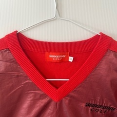 ★大幅値下げ★BRIDGESTONE GOLF Vネックセーター M レッドの画像