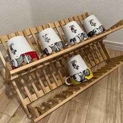 ディッシュラック　水切り　スタンド　竹製乾燥収納の画像