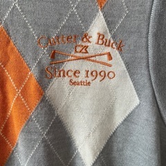 ★大幅値下げ★Cutter & Buck アーガイル Vネックベスト　値下げの画像
