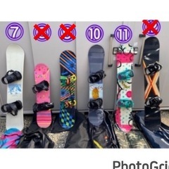 カラフルスノーボードとビンディング、ケースセット 激安‼️税込3300円から税込8800円メンズ/レディース /キッズ/子供用