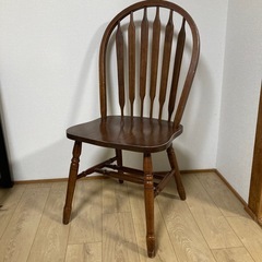 アンティーク木製スラットバックチェア