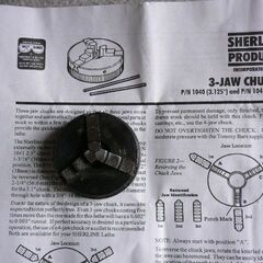 シャーライン（SHERLINE MODEL1100）卓上旋盤　趣味の工作用に使用してました。の画像