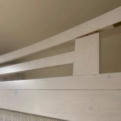木製の三段ベッド！白くておしゃれです！　　  　の画像