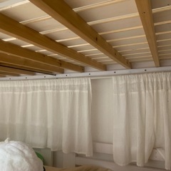 木製の三段ベッド！白くておしゃれです！　　  　の画像