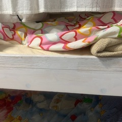木製の三段ベッド！白くておしゃれです！　　  　の画像