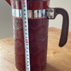 ポット 水差し　皮革張り レトロの画像