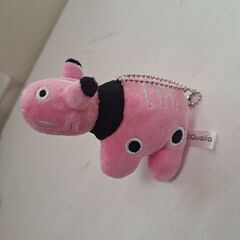 赤べこのぬいぐるみ　ピンク　キーホルダー